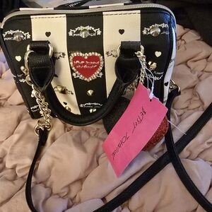Betsey Johnson Mini Barrel Bag Stripe
